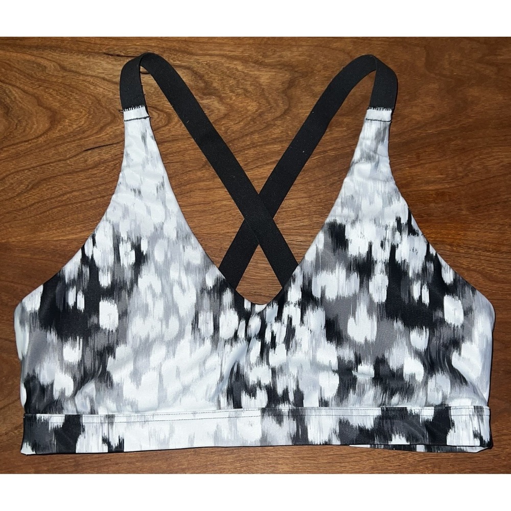 Offline by Aerie Black and White‎ Animal Pattern Sports Bra - Size Small